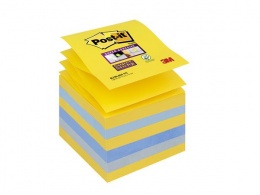 Öntapadó jegyzettömb, "Z", 76x76 mm, 6x90 lap, 3M POSTIT, "Super Sticky", New York